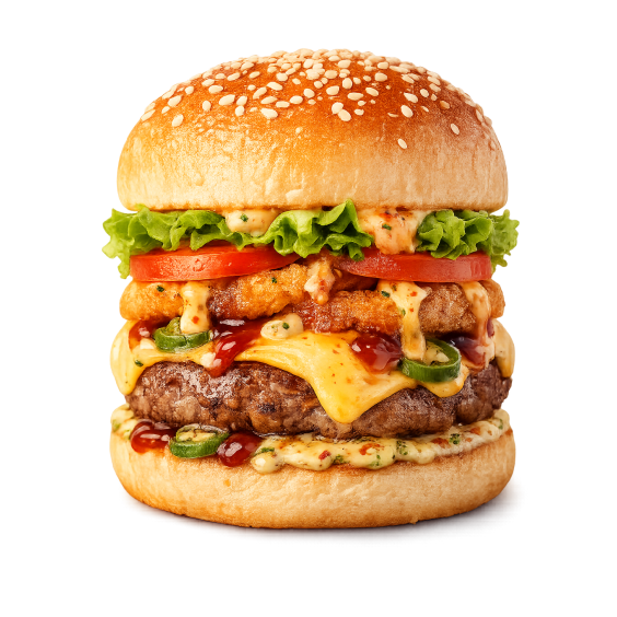Veg Loaded Colourful Burger